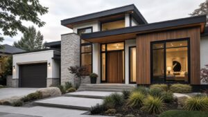 Contemporary home style in a realistic home setting