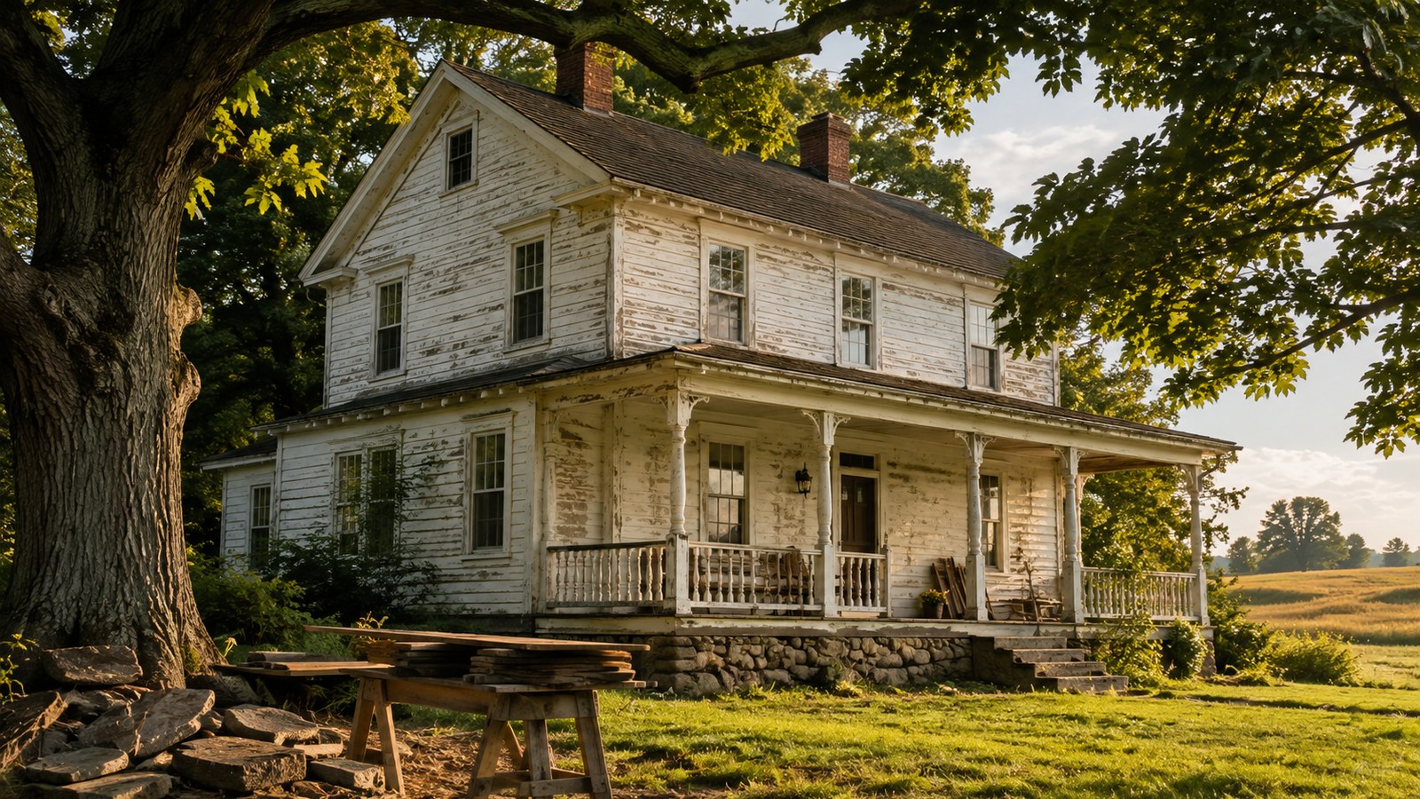Old houses on rural land: what makes them worth restoring? in a realistic home setting